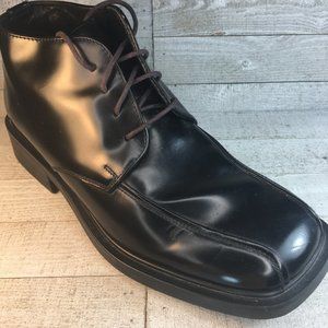 Kenneth Cole Reaction Men Black Leather Ankle Boot